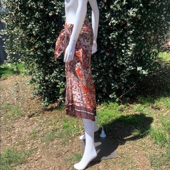 💋NWT “ON the island” Italian Designer Made Unique Side Tie Sarong Cover-Up - Picture 14 of 15